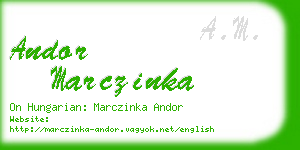 andor marczinka business card